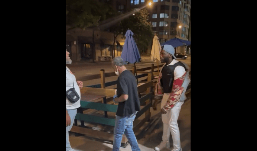 Dude Was Scared To Confront The Guy That Kept Violating Him, So Instead He Kept Talking Crazy To The Other Guy That Wasn’t Doing Anything To Him