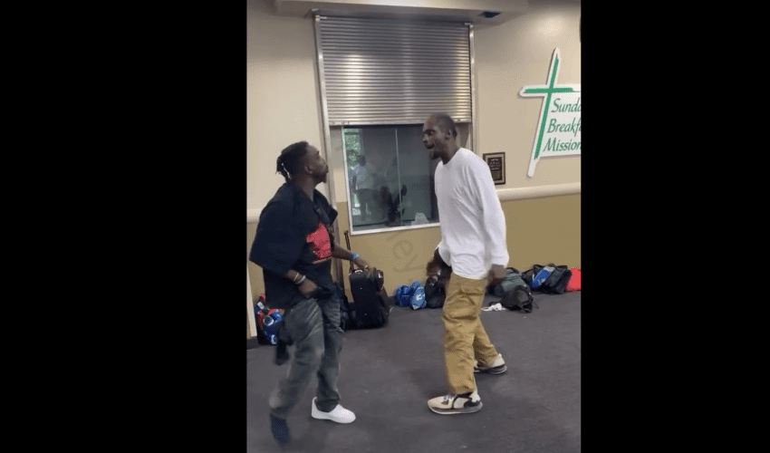 Dude Drops Instantly After A Tap On The Chin During A Fade