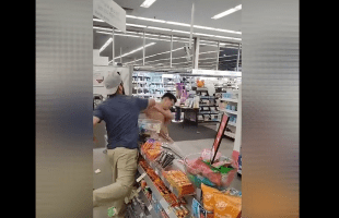 Alleged Couple Was Mad At Each Other After One Of Them Got Disrespected In The Club And The Guy Followed Him In The Store Just To Release His Anger