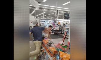 Alleged Couple Was Mad At Each Other After One Of Them Got Disrespected In The Club And The Guy Followed Him In The Store Just To Release His Anger