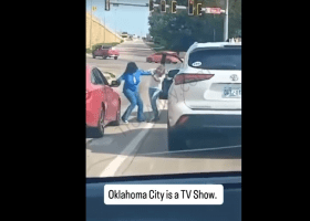 Elderly Karen Gets Her Azz Tore Up After She Got Out Her Car During A Road Dispute And Called A Woman The N Word In Her Face