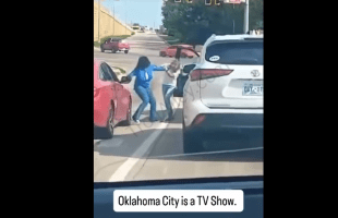 Elderly Karen Gets Her Azz Tore Up After She Got Out Her Car During A Road Dispute And Called A Woman The N Word In Her Face