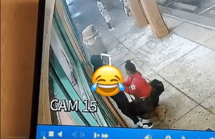 Dude Tried To Hide His Face From His Girlfriend After A Woman Off Him Some Sloppy