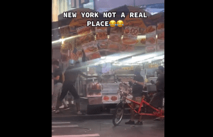 Homeless Guy Piss In A Bottle And Threw It On A Street Vender For Not Giving Him Food