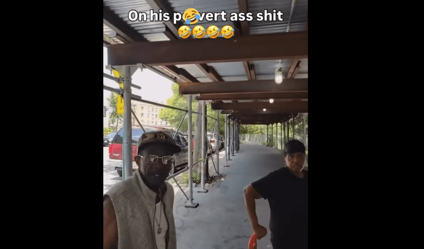Old Guy Gets Caught Being Creepy To A Man Little Homie And Gets His Face Pushed Back