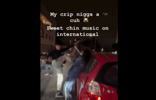 Woman Gets A Crucial Kick To The Chin After She Brung A Knife To Fight A Man