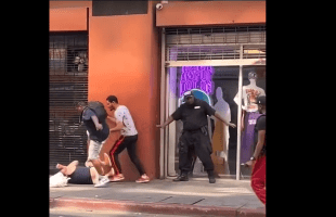 Security Guard Refuse To Help A Guy That Was Getting Jumped Right In Front Of Him