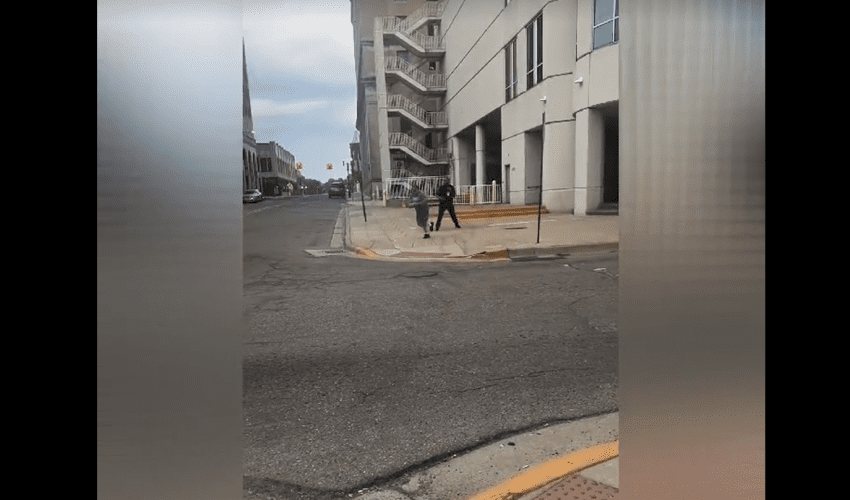 Police Handles A Guy After He Swung On Him During A Argument