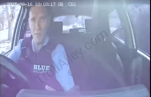 Security Guard Was Taking His Job Too Serious And Tried To Pull Over A Car After He Seen Them Committing A Crime And This Happened