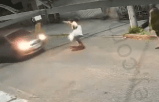 Robbers Tried To Stop A Car By Using Their Gun So They Can Steal It But It Didn’t End Well