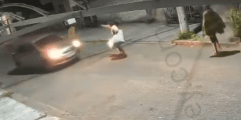 Robbers Tried To Stop A Car By Using Their Gun So They Can Steal It But It Didn’t End Well