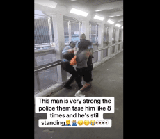 Two Weak Police Officers Couldn’t Take Down One Man After Tasing Him 8 Times