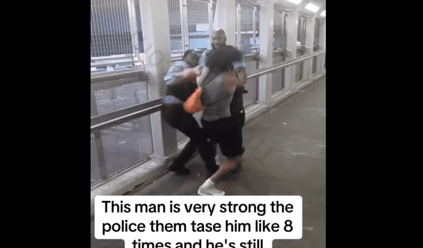 Two Weak Police Officers Couldn’t Take Down One Man After Tasing Him 8 Times