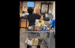 Grandma Put Hands On A Young Girl For Pushing Her Out The Way At Walmart