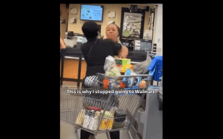 Grandma Put Hands On A Young Girl For Pushing Her Out The Way At Walmart