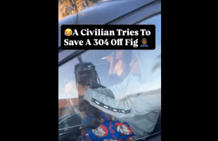 Dude Gets Clowned By A Bunch Of Temp Pimps After He Got Caught Trying To Save A 304 From The Streets In Cali On Fig Street