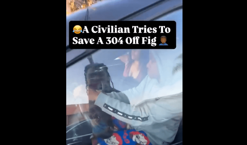 Dude Gets Clowned By A Bunch Of Temp Pimps After He Got Caught Trying To Save A 304 From The Streets In Cali On Fig Street
