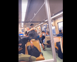 Man Gets Mad And Grabbed Up A YN On The Train Because He Was Too Loud And Wouldn’t Shut Up