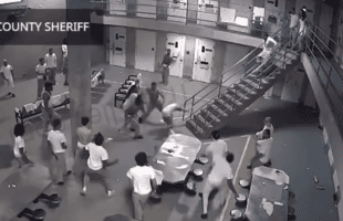 Big Brawl Breaks Out In Prison Between Black Men And Mexicans.