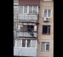 Dude Tried His Best To Jump Off A Building By Doing Anything Possible To Get Them To Let Go