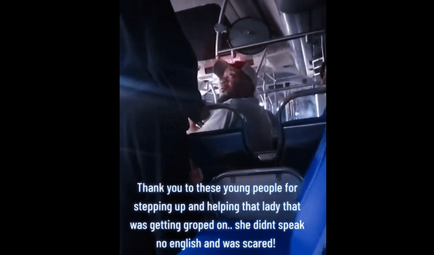Dude Gets Kicked Off The Bus By Some Young Girls After He Was Caught Touching A Woman That Couldn’t Speak English