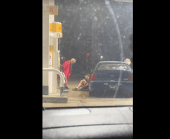 Woman Had To Wake Her Husband Up By Doing This After He Got Too High At The Gas Station
