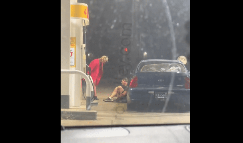 Woman Had To Wake Her Husband Up By Doing This After He Got Too High At The Gas Station