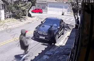 Dude Thought It Was Safe To Take A Restroom Break In The Hood In A $100,000 Bmw