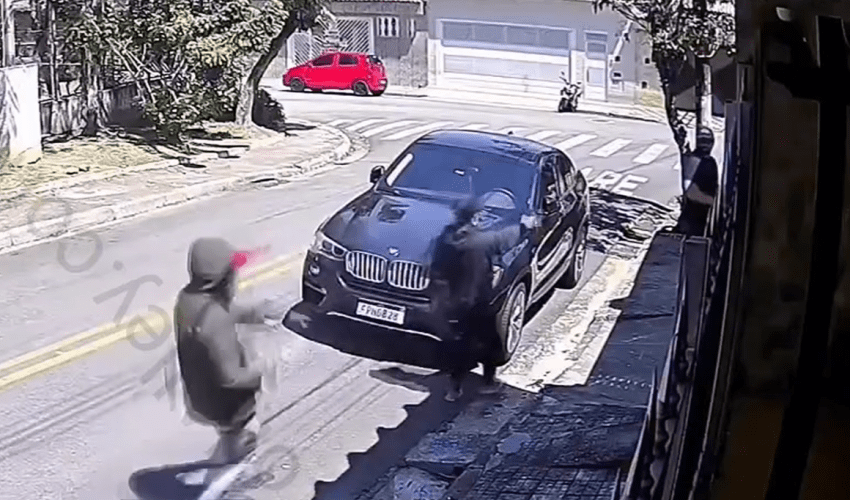 Dude Thought It Was Safe To Take A Restroom Break In The Hood In A $100,000 Bmw