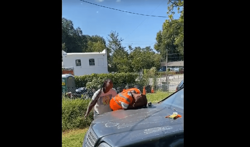 Candy Lady Handles A Man After He Came On Her Porch Eating Her Items Without Paying
