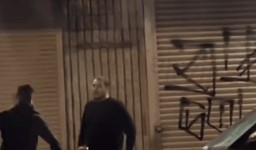 Dude Tried To Throw Hands With A Man That Came To His Neighborhood To Write His Set Symbols On His Walls