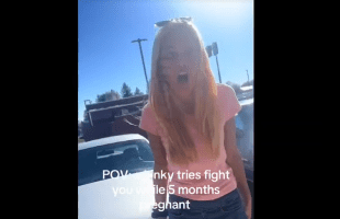 Drugged Out Woman That Went Off On A 5 Month Pregnant Woman Said She Dont Care About Jail And She Will Eat the Box All Day And Night