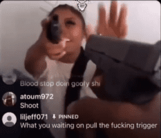 Dude Points Gun At His Girlfriend After He Found Out She Was Texting Other Dudes And She Did The Same Thing Back To Him