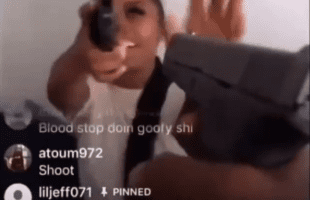 Dude Points Gun At His Girlfriend After He Found Out She Was Texting Other Dudes And She Did The Same Thing Back To Him