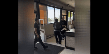 Two Security Guards Was Not Playing With A Guy That Thought He Was Gonna Walk Out With Stolen Items