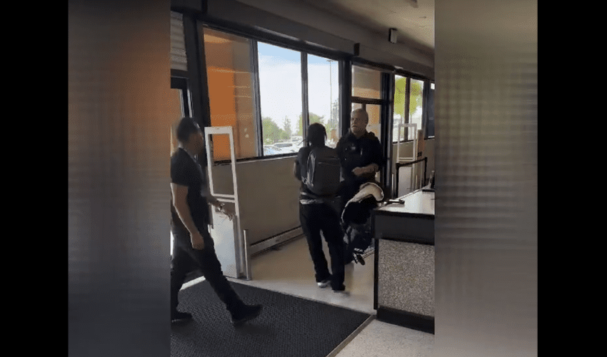 Two Security Guards Was Not Playing With A Guy That Thought He Was Gonna Walk Out With Stolen Items