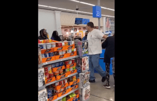 Walmart Customer Was Fed Up After Another Customer Cut Him In Line And He Handled It Himself After He Kept Talking Crazy