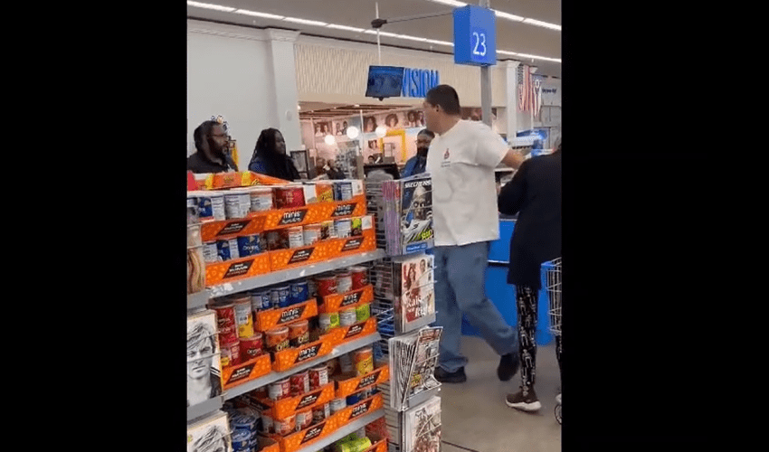 Walmart Customer Was Fed Up After Another Customer Cut Him In Line And He Handled It Himself After He Kept Talking Crazy