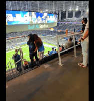 Woman Caught Doing This To Her Boyfriend At Football Game