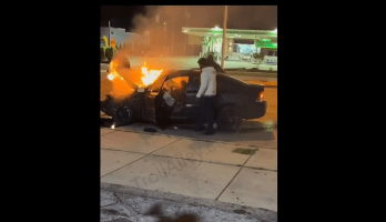 Dude Walks Back To Burning Car To Save A Woman