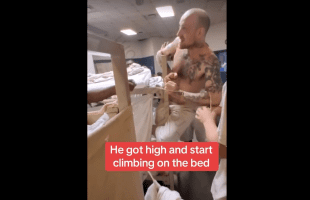 Inmate Gets Too High In Prison And Tried To Climb Up Other Inmates Bed