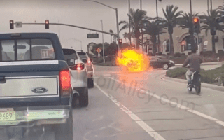 He Will Never Speed And Run A Red Light On A Motorbike Anymore