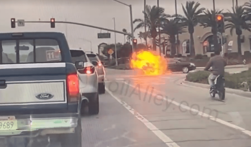 He Will Never Speed And Run A Red Light On A Motorbike Anymore