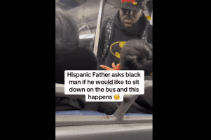 This Is My Country: Black Man Goes Off On Hispanic Father And His Migrant Family After He Told Him To Sit Down On The Bus