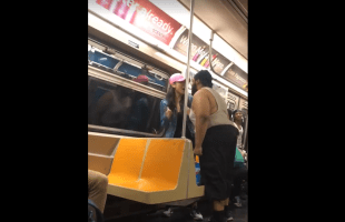 Woman Gets Pressed On The Subway By A Man After She Put Her Hands On Him