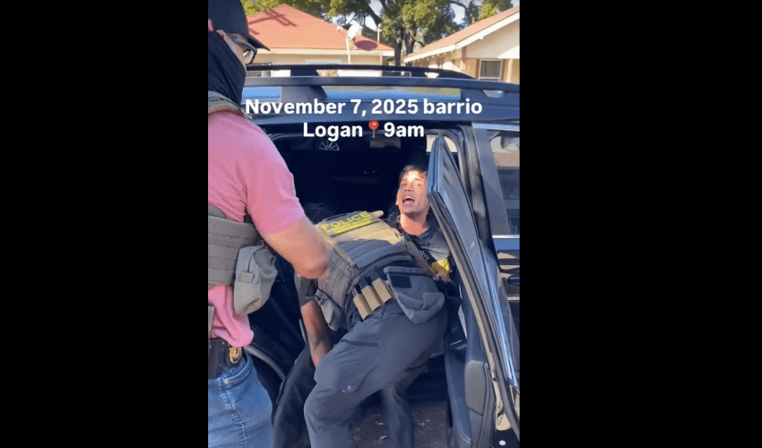 Ice Agents Out Here Just Picking Off Random Migrants And Shoving Them In The Car In San Diego