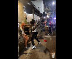 Dude Hits Woman With Multiple Combos After She Put Hands On Him And Nobody Helped Her