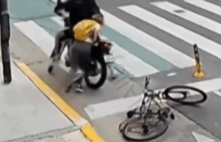 Woman Jumps On Robbers Motorcycle After They Tried To Take Her Unlocked Phone