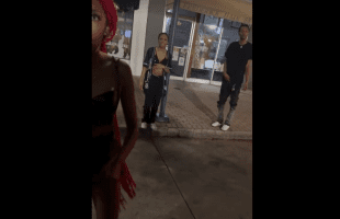 Girl Tried To Protect Her Male Family Member After A Guy Kept Harassing Him In A Car But Ended Up Getting Pushed Down