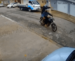 Man On A Motorcycle Gets Instant Karma While Doing A Drive By